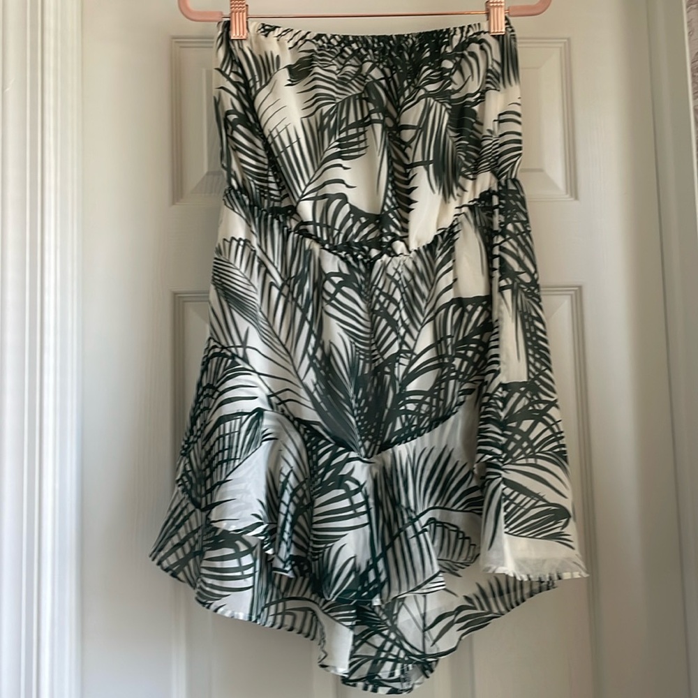 Palm print romper